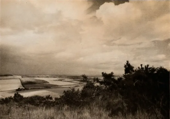 Framed Print : From the Downs above Streatey, Berks, c1927, (1927). Artist: Reginald Belfield Framed Print : From the Downs above Streatey, Berks, c1927, (1927). Artist: Reginald Belfield