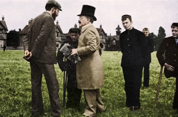 Framed Print : Dr Barnardo at one of his homes, 1905 (1951) Framed Print : Dr Barnardo at one of his homes, 1905 (1951)