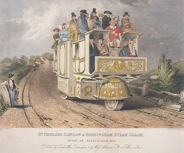 Dr Churchs London and Birmingham Steam Coach, 1833. Artist: Josiah Allen