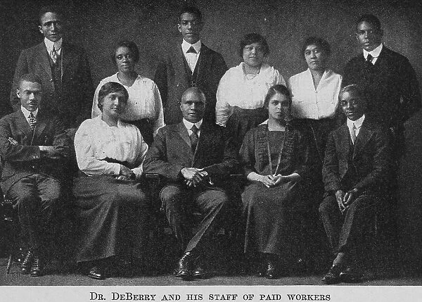 Dr. DeBerry and his staff of paid workers, 1922. Creator: Unknown