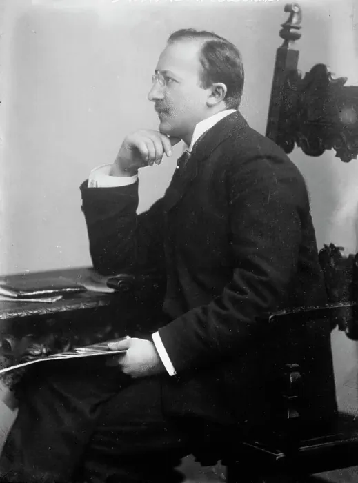 Framed Print : Dr. Franz Nagelschmidt seated at desk, 1910. Creator: Bain News Service Framed Print : Dr. Franz Nagelschmidt seated at desk, 1910. Creator: Bain News Service