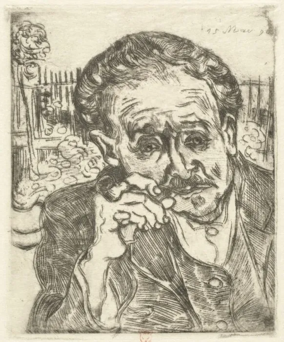 Framed Print : Dr. Gachet (Man with a Pipe), 1890. Creator: Vincent van Gogh Framed Print : Dr. Gachet (Man with a Pipe), 1890. Creator: Vincent van Gogh