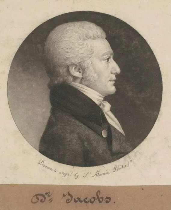 Framed Print : Dr. Jacobs, 1802. Creator: Charles Balthazar Julien Fevret de Saint-Memin Framed Print : Dr. Jacobs, 1802. Creator: Charles Balthazar Julien Fevret de Saint-Memin