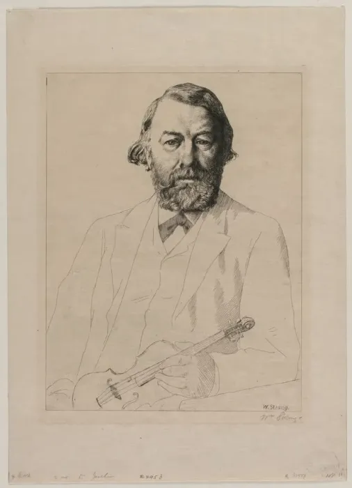 Framed Print : Dr. Joachim, 1887. Creator: William Strang (British, 1859-1921) Framed Print : Dr. Joachim, 1887. Creator: William Strang (British, 1859-1921)