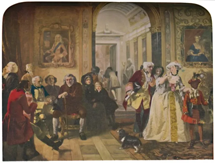 Framed Print : Dr. Johnson in the Ante-Room of Lord Chesterfield, Waiting for an Audience, 1748
