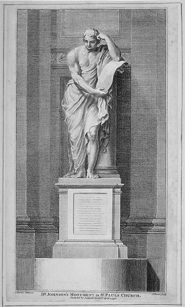 Dr Johnsons monument, by John Bacon, in St Pauls Cathedral, City of London, 1796