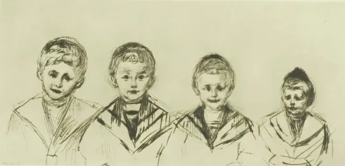 Framed Print : Dr. Linde's Four Sons, 1902. Creator: Edvard Munch Framed Print : Dr. Linde's Four Sons, 1902. Creator: Edvard Munch