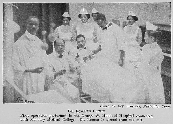Dr. Roman's clinic; First Operation performed in the George W. Hubbard Hospital... 1922. Creator: Unknown