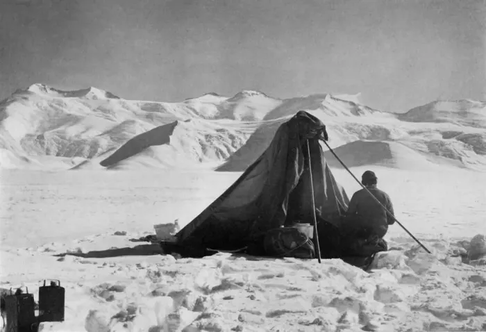 Framed Print : Dr. Wilson Sketching On The Beardmore Glacier, 13 December 1911, (1913). Artist Framed Print : Dr. Wilson Sketching On The Beardmore Glacier, 13 December 1911, (1913). Artist