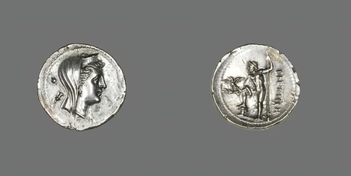 Framed Print : Drachm (Coin) Depicting the Nymph Amphitrite, 216-203 BCE. Creator: Unknown Framed Print : Drachm (Coin) Depicting the Nymph Amphitrite, 216-203 BCE. Creator: Unknown