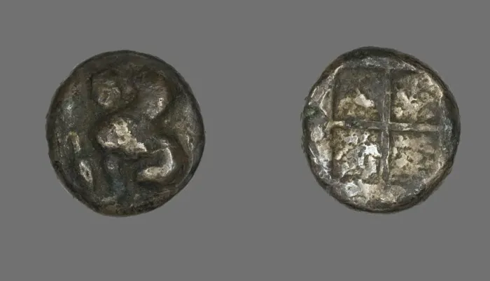 Framed Print : Drachma (Coin) Depicting a Sphinx, 478-412 BCE. Creator: Unknown Framed Print : Drachma (Coin) Depicting a Sphinx, 478-412 BCE. Creator: Unknown