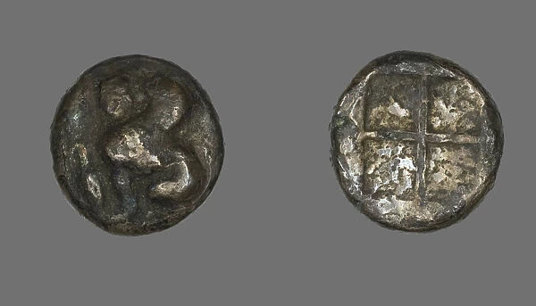Drachma (Coin) Depicting a Sphinx, 478-412 BCE. Creator: Unknown