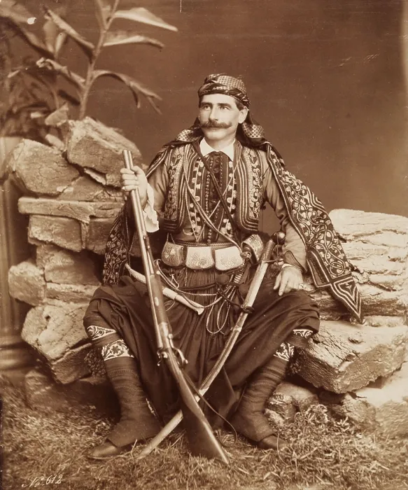 Framed Print : A Dragoman, 19th century. Creator: Maison Bonfils Framed Print : A Dragoman, 19th century. Creator: Maison Bonfils