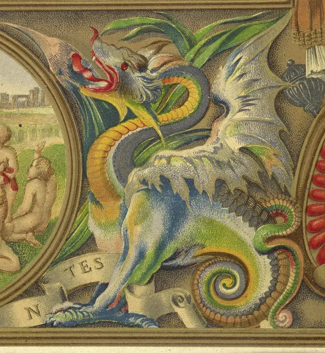 Framed Print : A dragon, 1844-1849. Creator: Owen Jones Framed Print : A dragon, 1844-1849. Creator: Owen Jones