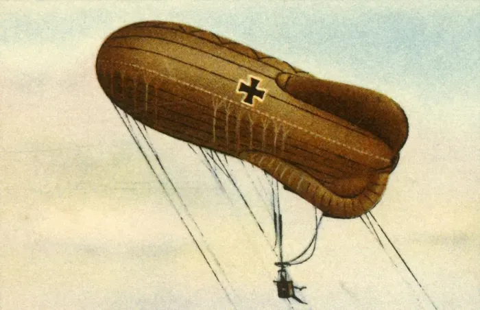 Framed Print : Dragon barrage balloon, c1898, (1932). Creator: Unknown Framed Print : Dragon barrage balloon, c1898, (1932). Creator: Unknown