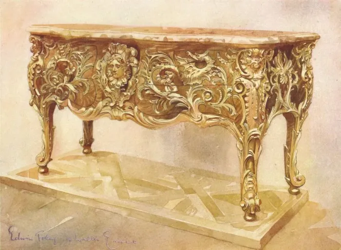 Framed Print : A dragon commode dated c1735-40, (c1903). Artist: Walter Eassie Framed Print : A dragon commode dated c1735-40, (c1903). Artist: Walter Eassie
