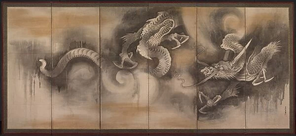 Dragon, early to mid-1600s. Creator: Soga Nichokuan (Japanese), attributed to