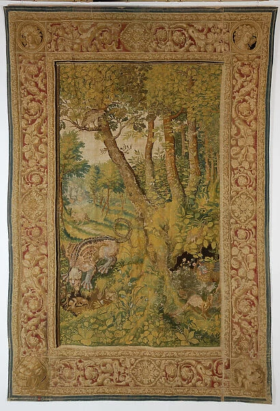 Dragon eating eggs (Tapestry), Mid of 17th cen Artist: Anonymous