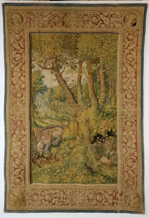 Framed Print : Dragon eating eggs (Tapestry), Mid of 17th cen Artist: Anonymous Framed Print : Dragon eating eggs (Tapestry), Mid of 17th cen Artist: Anonymous