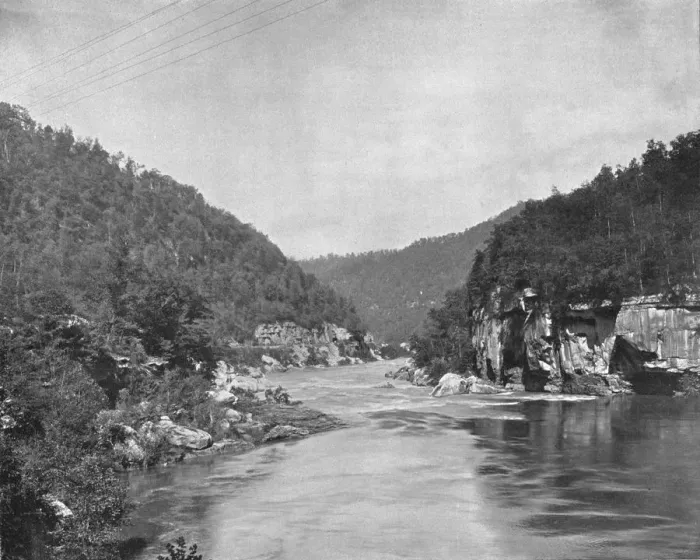 Framed Print : Dragon Gorge, New River, West Virginia, USA, c1900. Creator: Unknown Framed Print : Dragon Gorge, New River, West Virginia, USA, c1900. Creator: Unknown