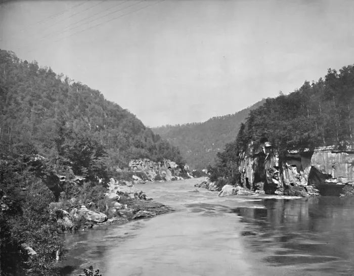 Framed Print : Dragon Gorge, New River, West Virginia, c1897. Creator: Unknown Framed Print : Dragon Gorge, New River, West Virginia, c1897. Creator: Unknown