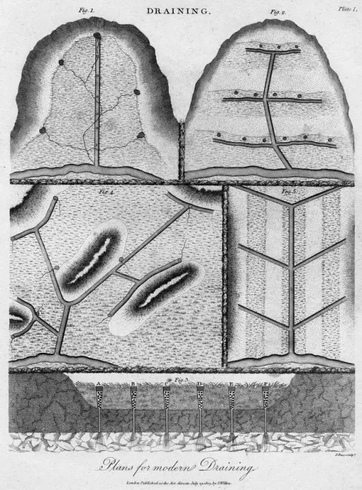 Framed Print : Draining plans, 1803. Artist: J Pass Framed Print : Draining plans, 1803. Artist: J Pass