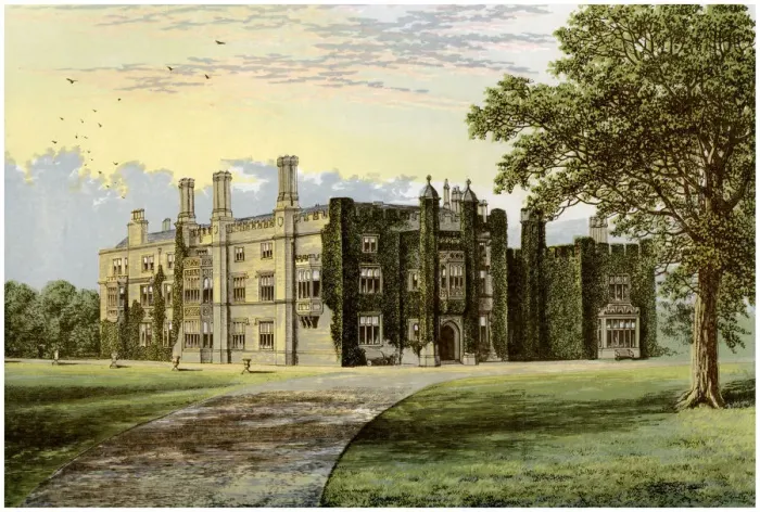 Framed Print : Drakelowe Hall, Derbyshire, home of Baronet Gresley, c1880 Framed Print : Drakelowe Hall, Derbyshire, home of Baronet Gresley, c1880