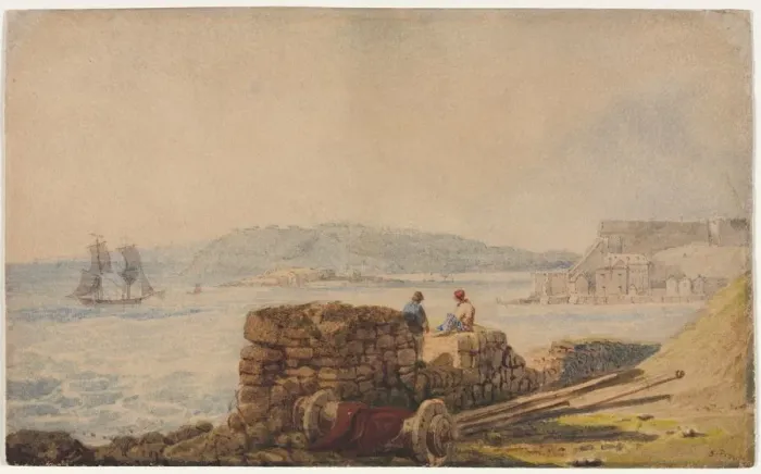 Framed Print : Drakes Island, Plymouth. Creator: Samuel Prout (British, 1783-1852) Framed Print : Drakes Island, Plymouth. Creator: Samuel Prout (British, 1783-1852)