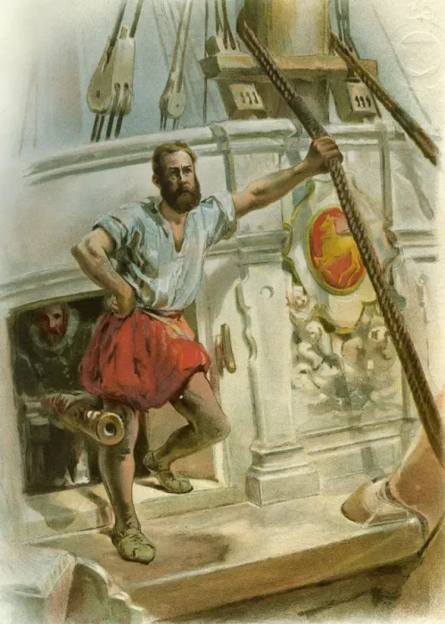 Framed Print : One of Drakes Men, 1588 (c1890-c1893) Framed Print : One of Drakes Men, 1588 (c1890-c1893)