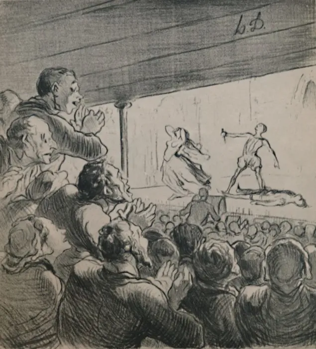 Framed Print : The Drama, c. 1860s, (1946). Artist: Honore Daumier Framed Print : The Drama, c. 1860s, (1946). Artist: Honore Daumier