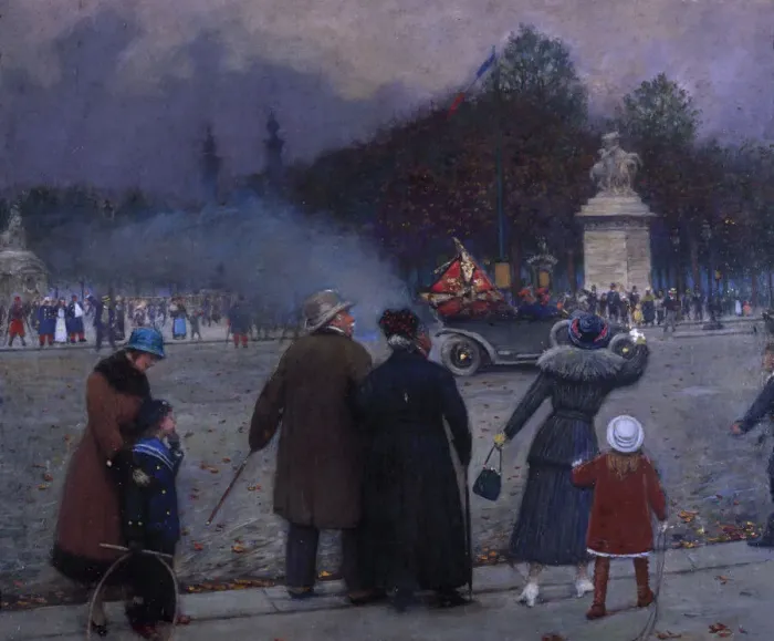Framed Print : Drapeau allemand porteaux Invalides, c. 1914. Creator: Beraud Framed Print : Drapeau allemand porteaux Invalides, c. 1914. Creator: Beraud