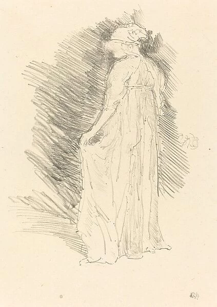 The Draped Figure, Back View, 1893. Creator: James Abbott McNeill Whistler