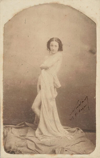 [Draped Standing Nude], 1856-59. Creator: Nadar