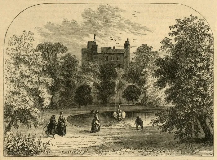 Framed Print : Drapers Hall Garden (1860), 1897. Creator: Unknown Framed Print : Drapers Hall Garden (1860), 1897. Creator: Unknown
