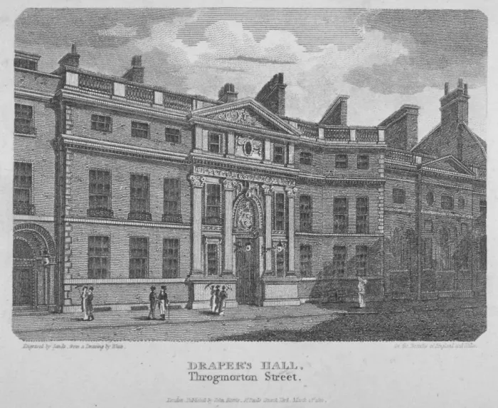 Framed Print : Drapers Hall, Throgmorton Street, City of London, 1812. Artist: Robert Sands Framed Print : Drapers Hall, Throgmorton Street, City of London, 1812. Artist: Robert Sands