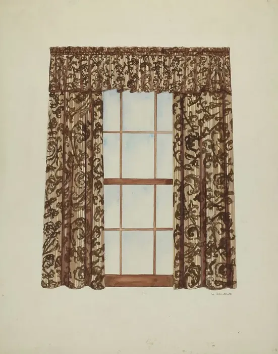 Framed Print : Drapery, 1935 / 1942. Creator: Madeline Arnold Framed Print : Drapery, 1935 / 1942. Creator: Madeline Arnold