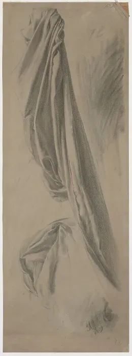 Framed Print : Drapery Study, 1888. Creator: Karel Vitezslav Masek