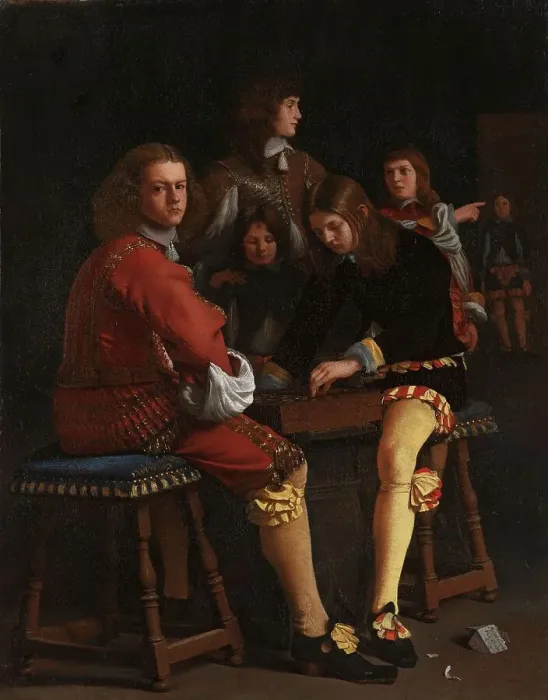 Framed Print : The Draughts Players, 1652. Creator: Michiel Sweerts Framed Print : The Draughts Players, 1652. Creator: Michiel Sweerts