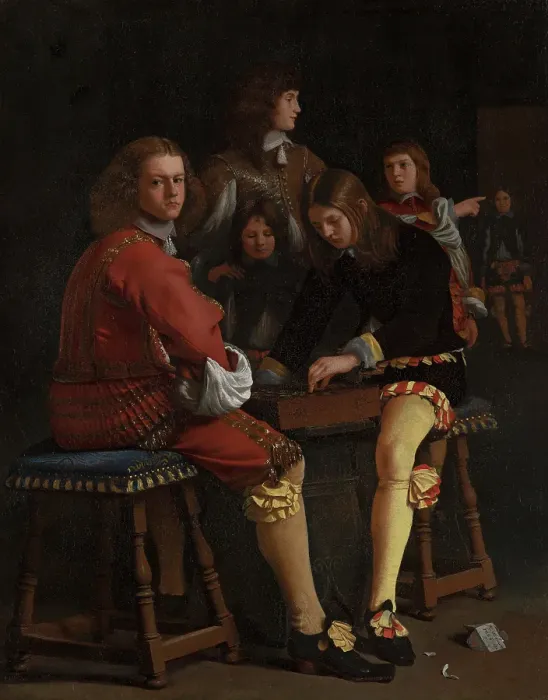 Framed Print : Draughts Players. Creator: Michiel Sweerts Framed Print : Draughts Players. Creator: Michiel Sweerts