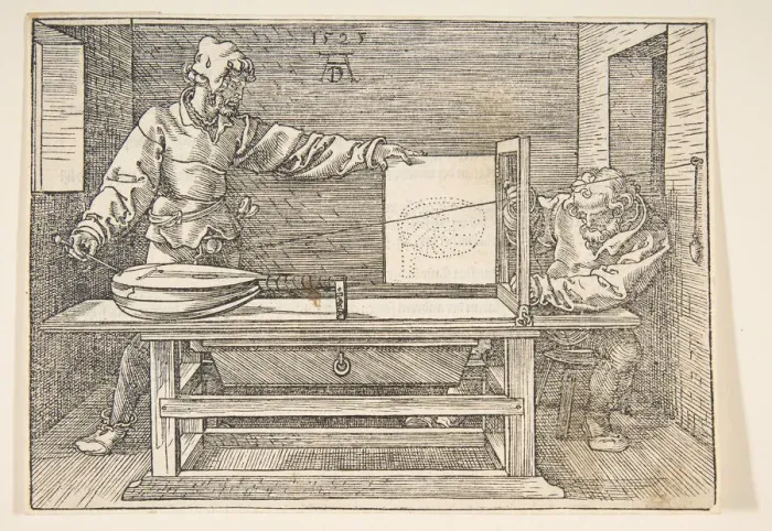 Framed Print : The Draughtsman of the Lute. n. d. Creator: Albrecht Durer Framed Print : The Draughtsman of the Lute. n. d. Creator: Albrecht Durer