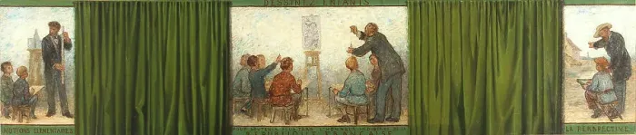 Framed Print : Draw children, to later support the industrial honour of the French Republic: Sketch for... 1879. Creator: Edmond Eugene Valton Framed Print : Draw children, to later support the industrial honour of the French Republic: Sketch for... 1879. Creator: Edmond Eugene Valton