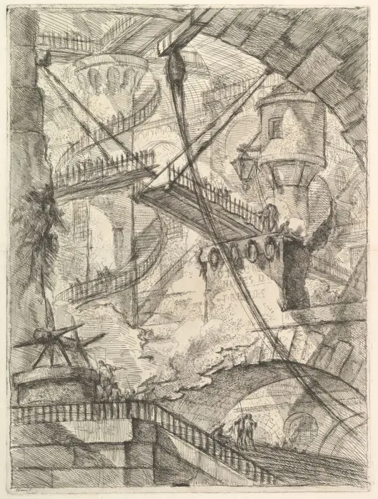 Framed Print : The Drawbridge, from Carceri d invenzione (Imaginary Prisons), ca. 1749-50 Framed Print : The Drawbridge, from Carceri d invenzione (Imaginary Prisons), ca. 1749-50