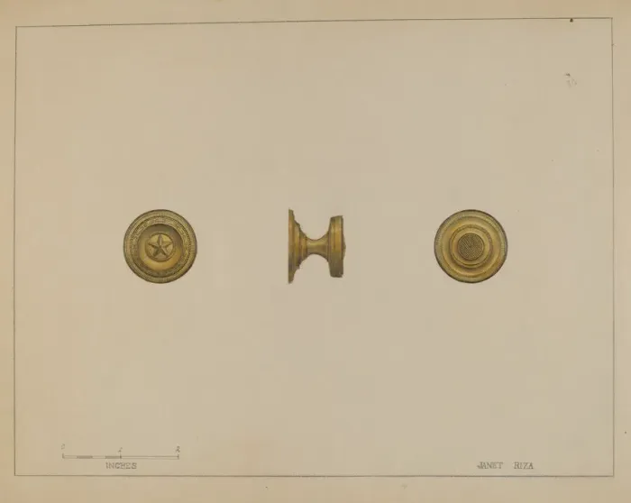Framed Print : Drawer Pull, c. 1936. Creator: Janet Riza Framed Print : Drawer Pull, c. 1936. Creator: Janet Riza