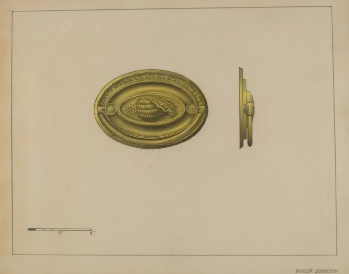 Framed Print : Drawer Pull, c. 1937. Creator: Philip Johnson Framed Print : Drawer Pull, c. 1937. Creator: Philip Johnson
