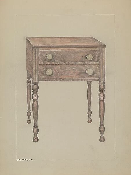 Two Drawer Stand, c. 1936. Creator: Edith Magnette
