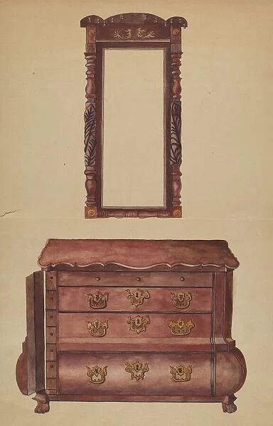 Drawers and Mirror, 1935  /  1942. Creator: Juanita Lantz