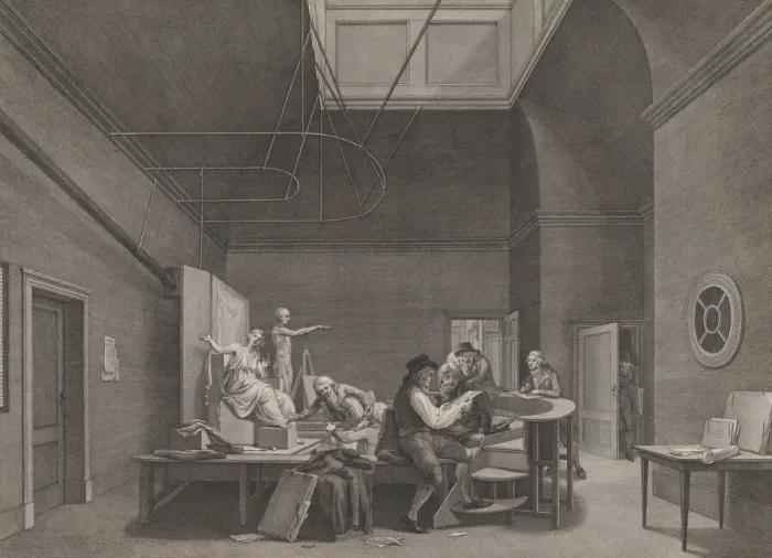 Framed Print : The Drawing Academy at the Felix Meritis Society in Amsterdam, ca. 1800 Framed Print : The Drawing Academy at the Felix Meritis Society in Amsterdam, ca. 1800