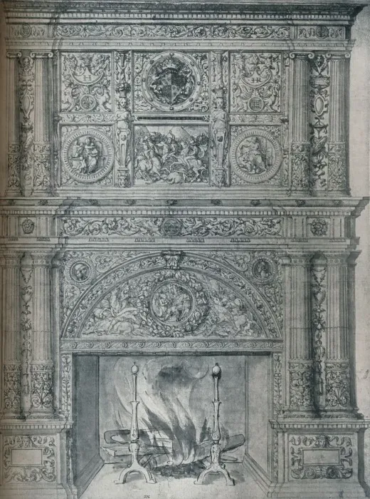 Framed Print : Drawing of Chimney-Piece, c1537. Artist: Hans Holbein the Younger Framed Print : Drawing of Chimney-Piece, c1537. Artist: Hans Holbein the Younger