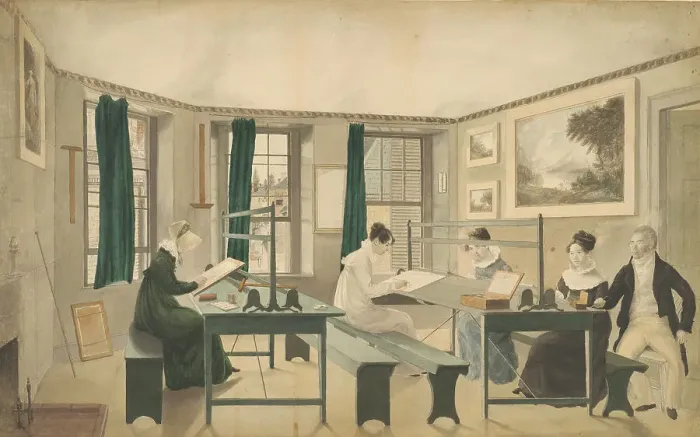 Framed Print : The Drawing Class, 1810 / 13. Creator: Unknown Framed Print : The Drawing Class, 1810 / 13. Creator: Unknown