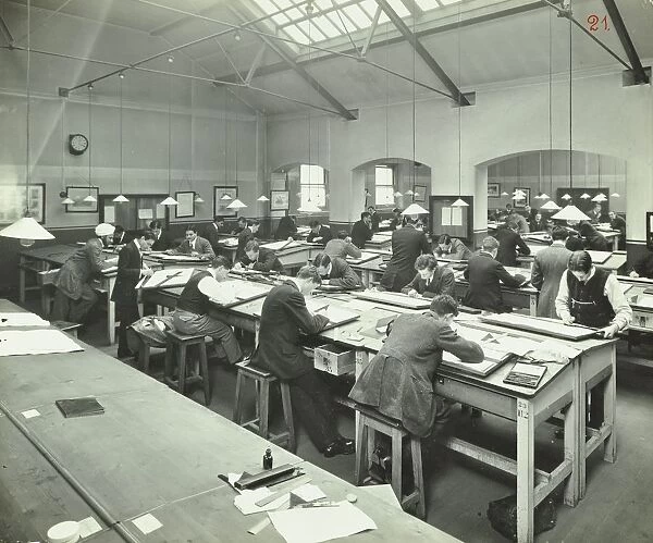 Drawing class, University College, London, 1912
